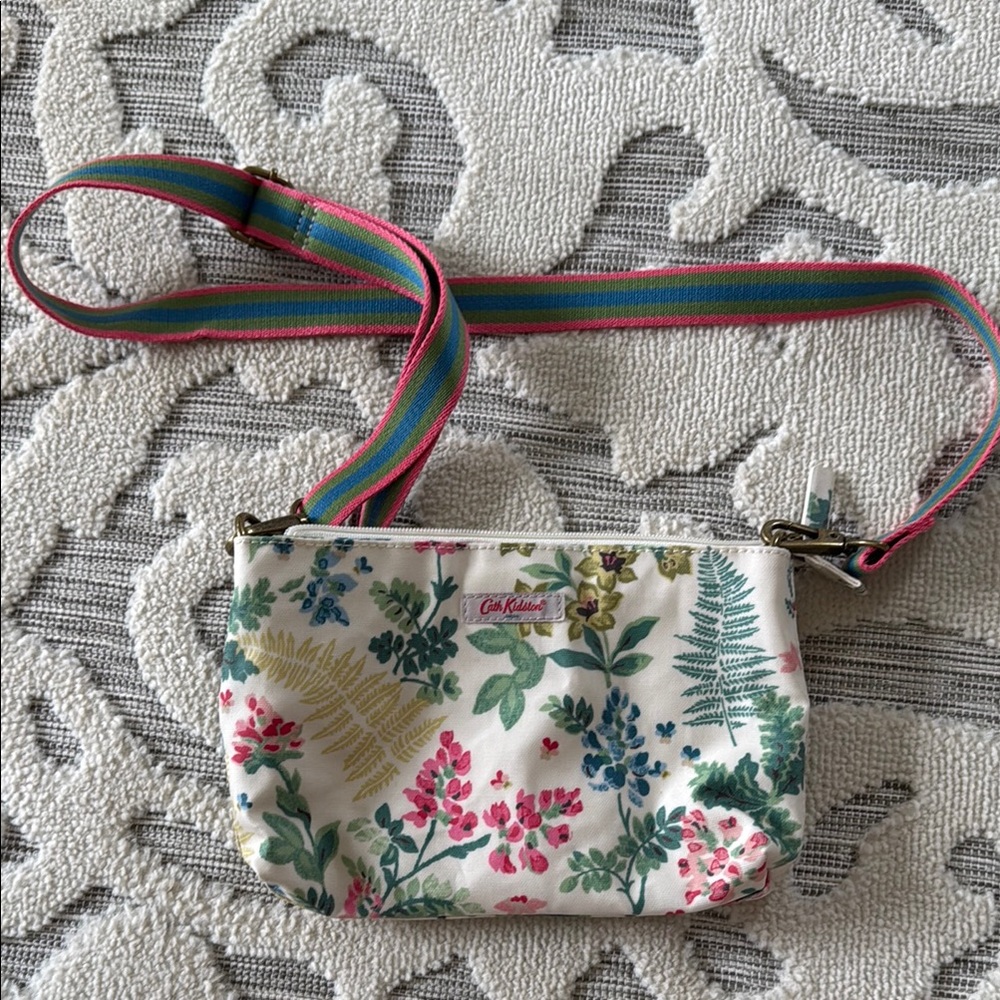 Cath Kidston Floral Crossbody Bag - White and Multicolor